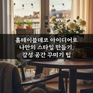 홈테이블데코 아이디어로 나만의 스타일 만들기, 감성 공간 꾸미기 팁 총정리