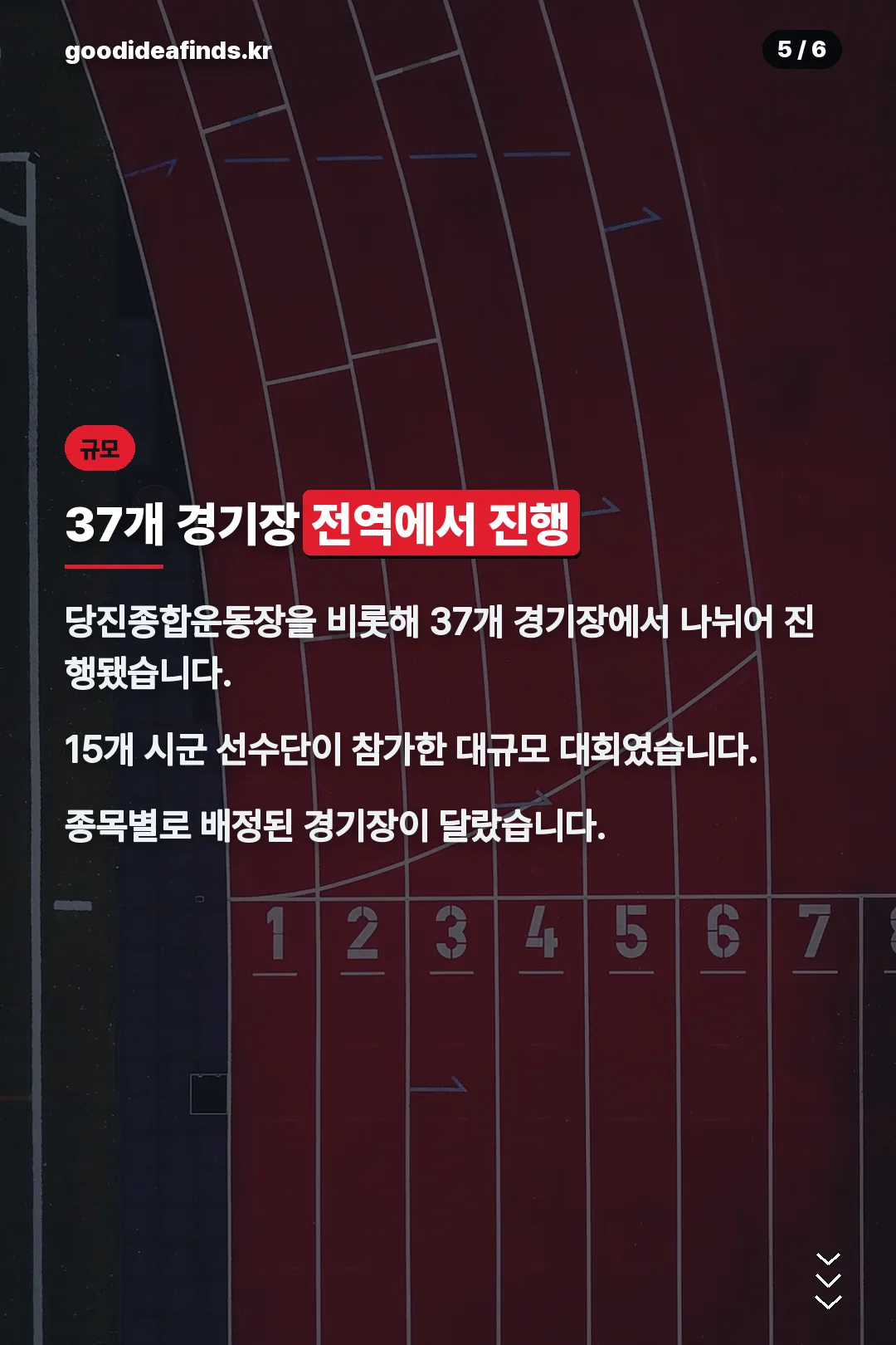 37개 경기장 규모