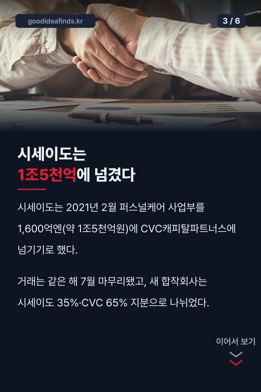 시세이도 매각 사실